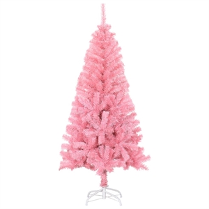 vidaXL 59&quot PVC Artificial Christmas Tree in Pink