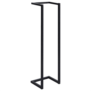 vidaXL 37.4&quot Tall Rectangular Iron Towel Rack in Black