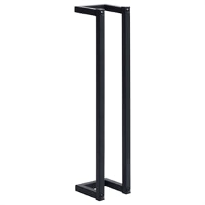 vidaXL 4.9 X 4.9 X 23.6&quot Wall Mounted Iron Towel Rack in Black