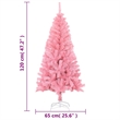 vidaXL Steel PVC Artificial Christmas Tree in Pink