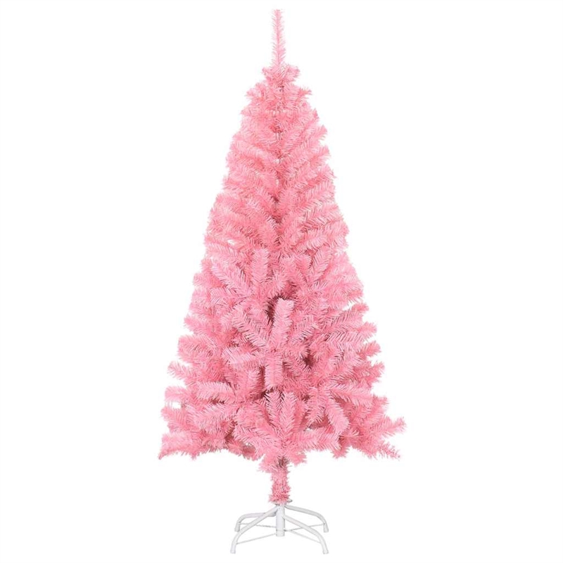 vidaXL Steel PVC Artificial Christmas Tree in Pink