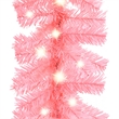 vidaXL 32.8 Ft Long Decorative Inlays PVC Garland in Pink
