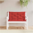 vidaXL Polyester Oxford Fabric Garden Bench Cushion in Red (Set of 2)