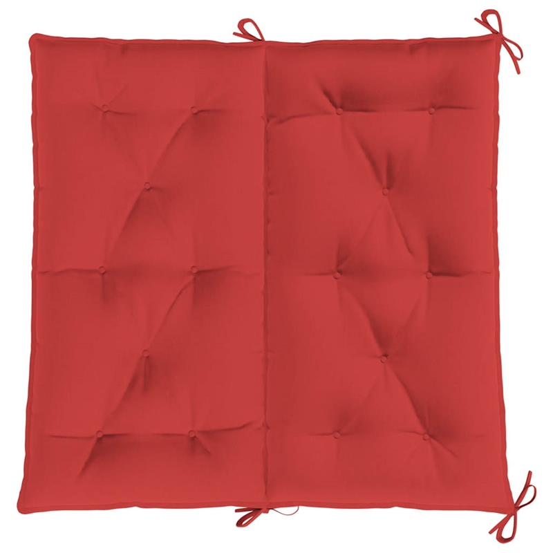 vidaXL Polyester Oxford Fabric Garden Bench Cushion in Red (Set of 2)