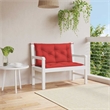 vidaXL Polyester Oxford Fabric Garden Bench Cushion in Red (Set of 2)
