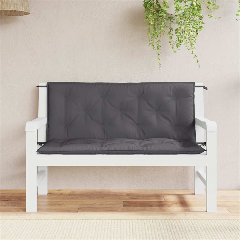 vidaXL Garden Bench Cushion in Anthracite (Set of 2 )