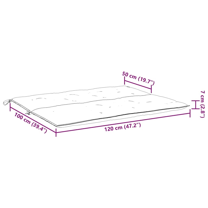 vidaXL Garden Bench Cushion in Anthracite (Set of 2 )