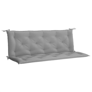 vidaXL Polyester Oxford Fabric Garden Bench Cushion in Gray (Set of 2)