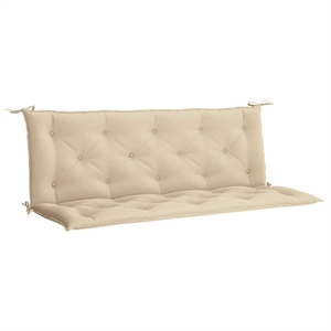 vidaXL Polyester Oxford Fabric Garden Bench Cushion in Beige (Set of 2)