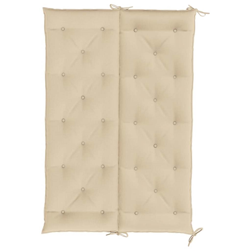 vidaXL Polyester Oxford Fabric Garden Bench Cushion in Beige (Set of 2)