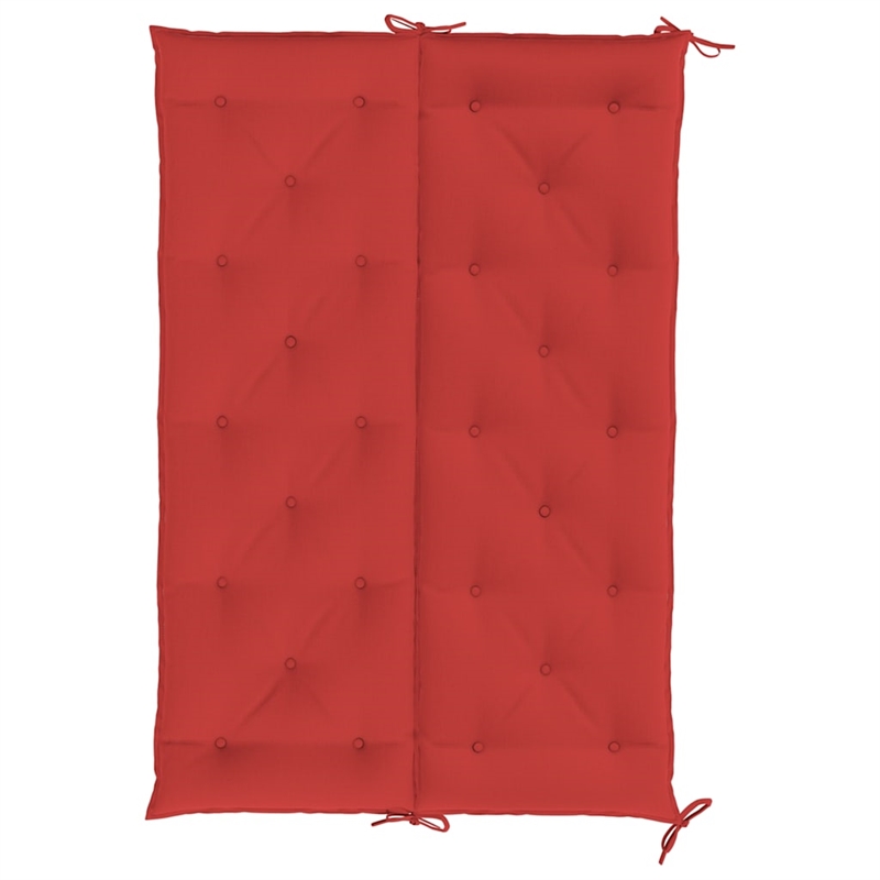 vidaXL Polyester Oxford Fabric Garden Bench Cushion in Red (Set of 2)