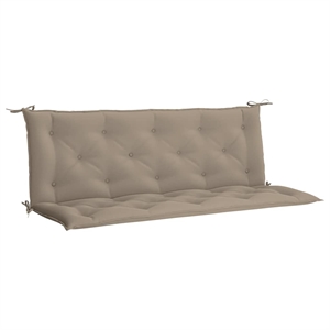 vidaXL Polyester Oxford Fabric Garden Bench Cushion in Taupe (Set of 2)