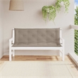 vidaXL Polyester Oxford Fabric Garden Bench Cushion in Taupe (Set of 2)