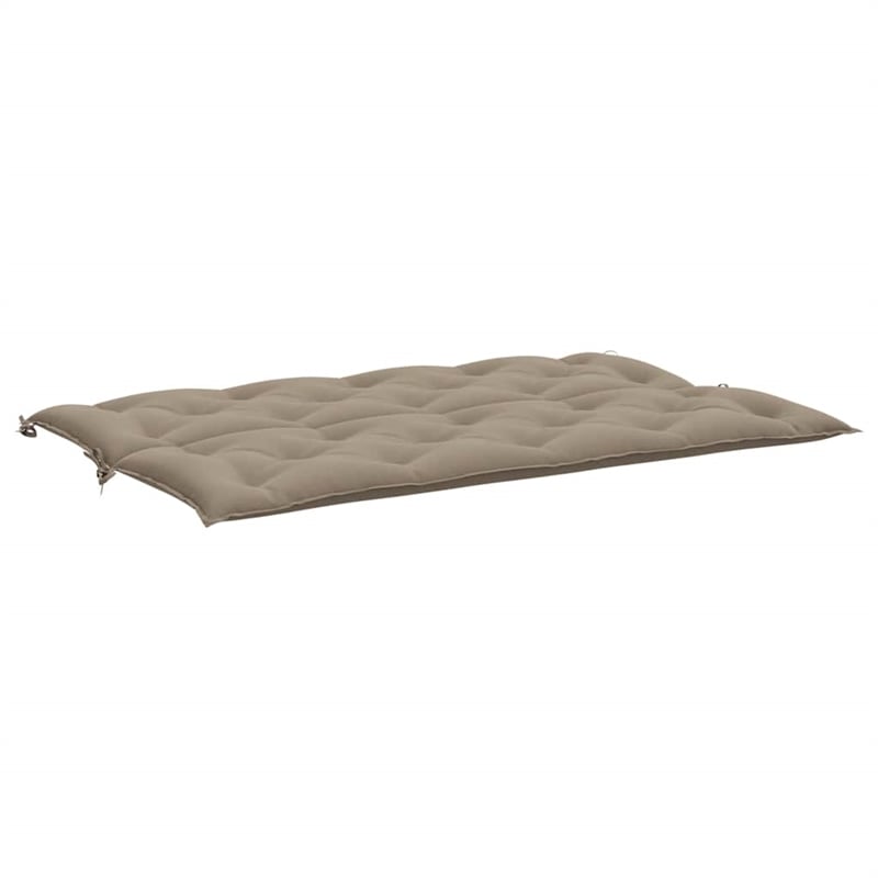 vidaXL Polyester Oxford Fabric Garden Bench Cushion in Taupe (Set of 2)