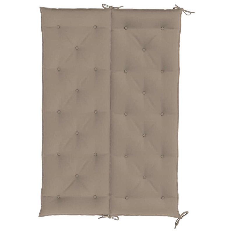 vidaXL Polyester Oxford Fabric Garden Bench Cushion in Taupe (Set of 2)