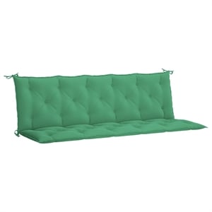 vidaXL Hollow Fiber Garden Bench Cushion in Green (Set of 2)