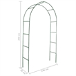 vidaXL 2 Pieces Dark Iron Durable Garden Arch in Green