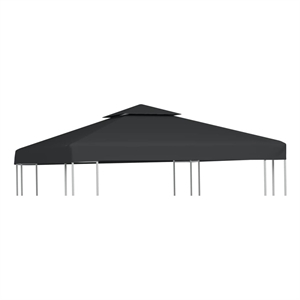 vidaXL 10 X 10 Ft Polyester With PVC Coating Gazebo Canopy in Dark Grey