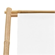 vidaXL Bamboo Medium Collapsible Folding Sun Lounger in White