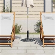 vidaXL Standard Cast Iron Umbrella Stand in Black/Green