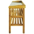 vidaXL Solid Acacia Wood With Zinc Liner Potting Bench in Natural