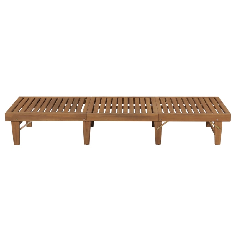 vidaXL Solid Acacia Wood w/ Oil Finish Sunbed in Natural