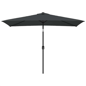vidaXL 118.1 X 78.7&quot Polyester Tiltable Garden Parasol in Anthracite