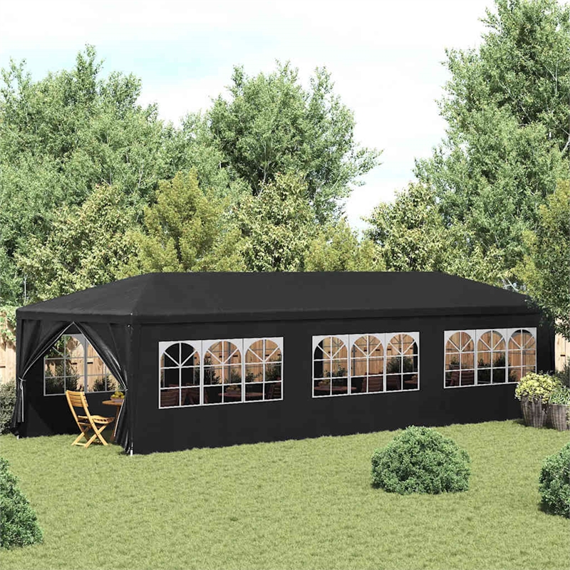 vidaXL Large Polyethylene and Steel Party Tent in Anthracite