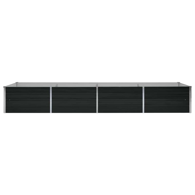 vidaXL Large Durable Galvanized Steel Raised Bed in Anthracite
