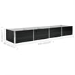 vidaXL Large Durable Galvanized Steel Raised Bed in Anthracite
