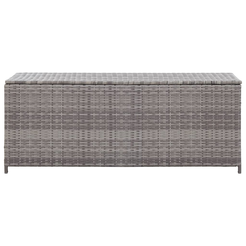 vidaXL Rectangle Wicker Storage Chest in Gray