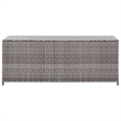 vidaXL Rectangle Wicker Storage Chest in Gray