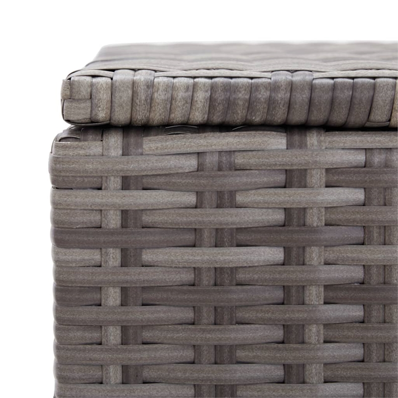 vidaXL Rectangle Wicker Storage Chest in Gray
