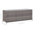 vidaXL Rectangle Wicker Storage Chest in Gray