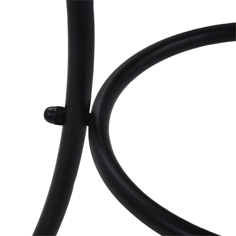 vidaXL Powder-Coated Iron Frame Table with Ceramic Top in Orange/Grey