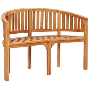 vidaXL 47.2&quot Long Strong Teak Wood Durable Garden Bench in Natural