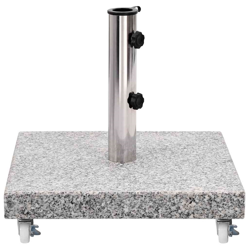 vidaXL Granite and Stainless Steel Tube Parasol Base in Gray
