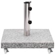 vidaXL Granite and Stainless Steel Tube Parasol Base in Gray