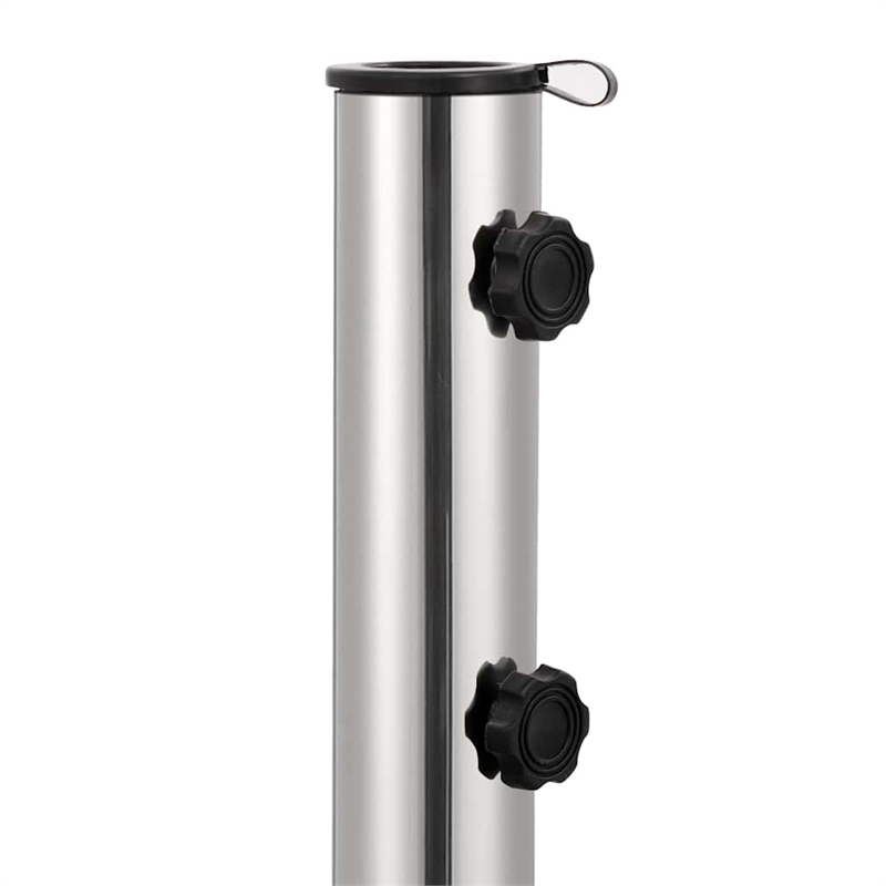 vidaXL Granite and Stainless Steel Tube Parasol Base in Gray