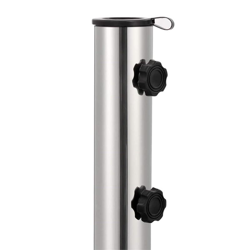 vidaXL Medium Granite and Stainless Steel Parasol Base in Black