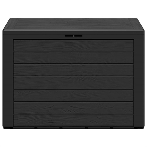 vidaXL 30.7X17.3X21.7&quot Polypropylene Storage Box in Anthracite
