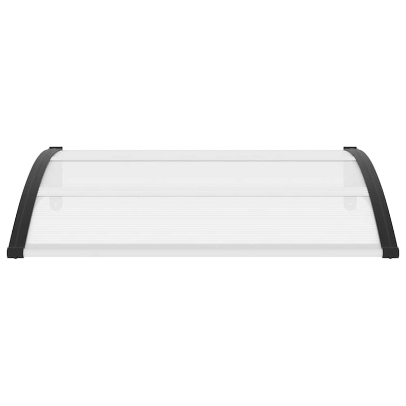 vidaXL Door Canopy with Brackets and Sheets in Black/Clear