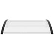 vidaXL Door Canopy with Brackets and Sheets in Black/Clear