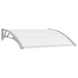 vidaXL Polycarbonate and Aluminum Door Canopy in Grey/Transparent