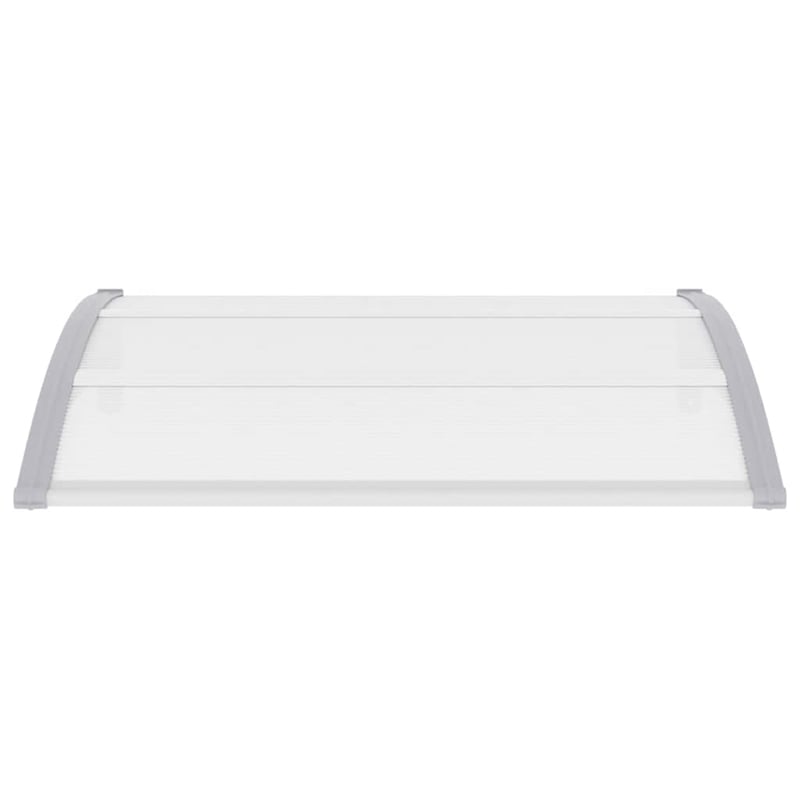 vidaXL Polycarbonate and Aluminum Door Canopy in Grey/Transparent