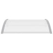 vidaXL Polycarbonate and Aluminum Door Canopy in Grey/Transparent