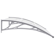 vidaXL Polycarbonate and Aluminum Door Canopy in Grey/Transparent