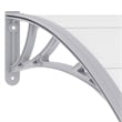 vidaXL Polycarbonate and Aluminum Door Canopy in Grey/Transparent