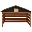 vidaXL Lawn Mower Wooden Garage Storgae in Black/Brown