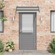 vidaXL Polycarbonate Door Canopy in Brown/Black/Clear